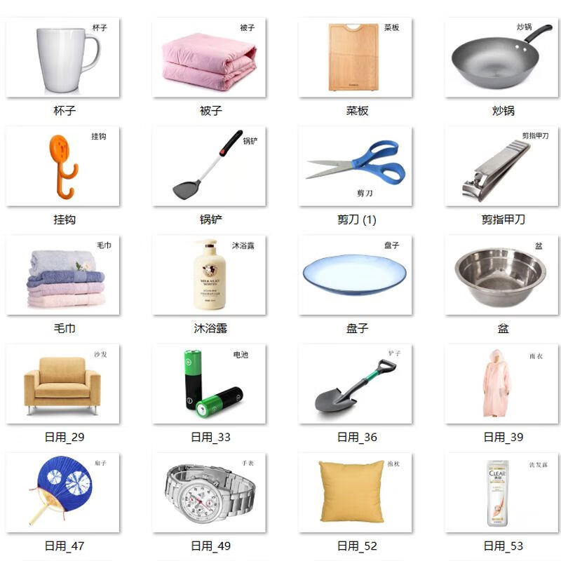 日常用品認(rèn)知卡片 助力自閉癥寶寶語言發(fā)育的60張?jiān)缃讨改? class=